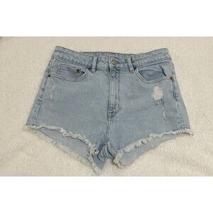 H&M Divided Womens Shorts Light Blue Tag Size 10 Cut-Off Denim Jeans